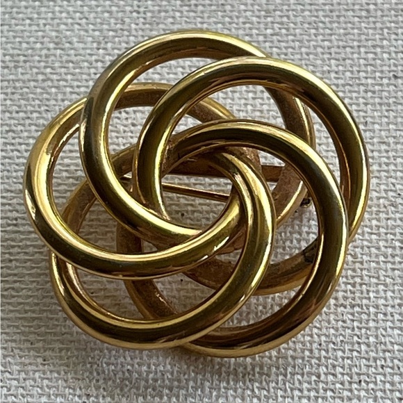 Vintage Napier Gold-Tone Knot Brooch Pin - Picture 1 of 3